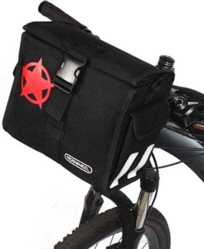 Roswheel Water&Wood New Cycling Bike Bicycle Handlebar Bag Bar Bag Front Basket Bag Waterproof Black