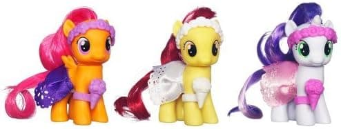 My Little Pony, Wedding Flower Fillies Set, Sweetie Belle, Apple Bloom, and Scootaloo, 3-Pack