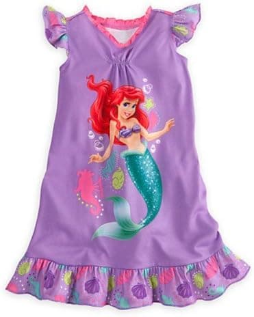 Disney Ariel the Little Mermaid Nightshirt for Girls Size 5/6