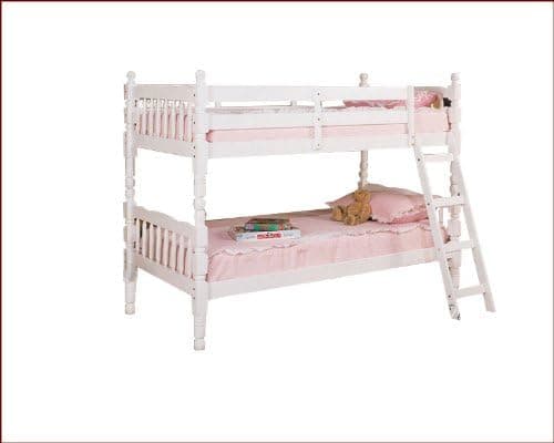 Acme Furniture Twin Size Convertible Wooden Bunk Bed White Finish