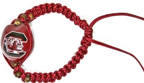 NCAA South Carolina Fighting Gamecocks Go Nuts Kukui Nut Macrame Bracelet
