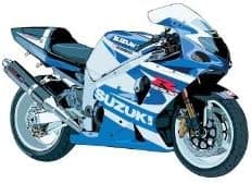 Vehicle Wall Decals - Blue Suzuki Motorcycle - 12 inch Removable Graphics (4 Same)