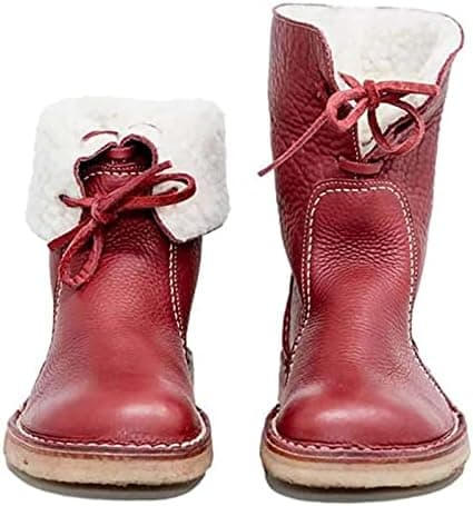 2022 Buno Vintage Buttery-Soft Waterproof Wool Lining Boots for Women, Walking Winter Warm Snow New Cold-Weather Boots, Life-Changing Fashion Flat Outdoor Winter Warm Snow Boots