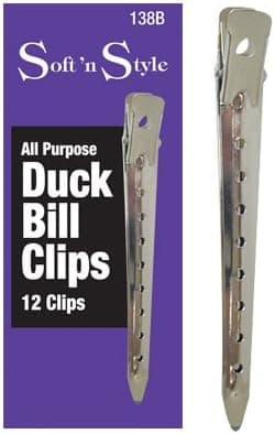 Soft 'N Style 12 All Purpose Duck Bill Hair Clips,  (Pack of 2)