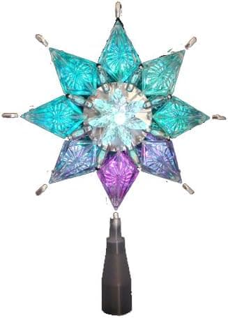 Hofert 7.5" LED Lighted Color Changing Silver Star Christmas Tree Topper - Multi Lights