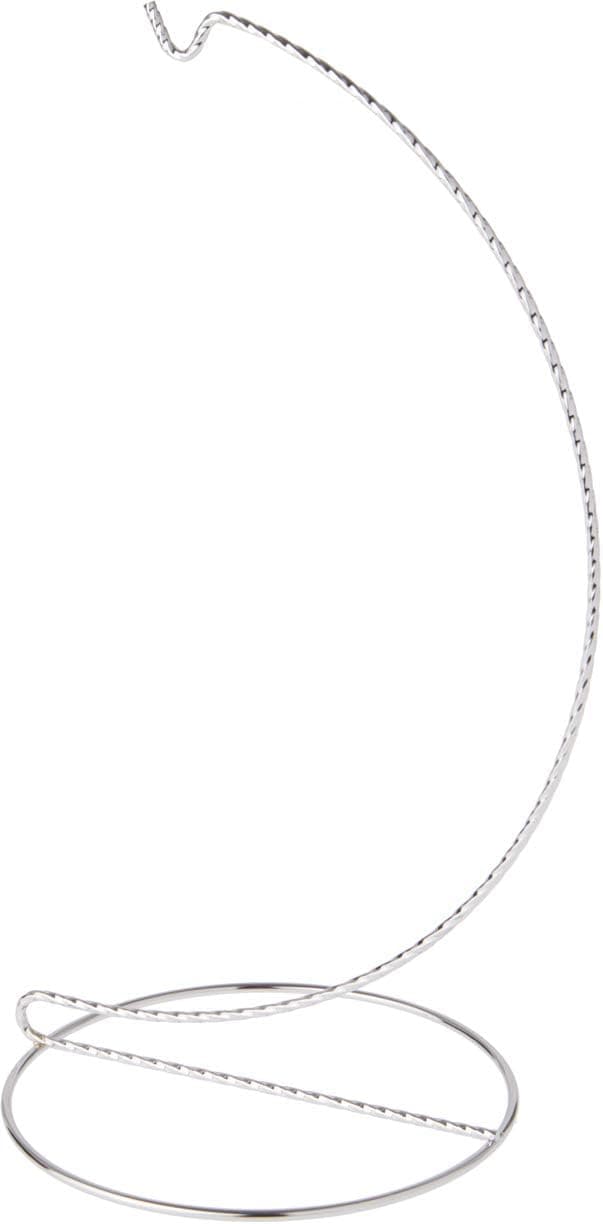 Bard's Twisted Silver-toned Ornament Stand, 11" H x 5.125" W x 5.125" D, Pack of 3