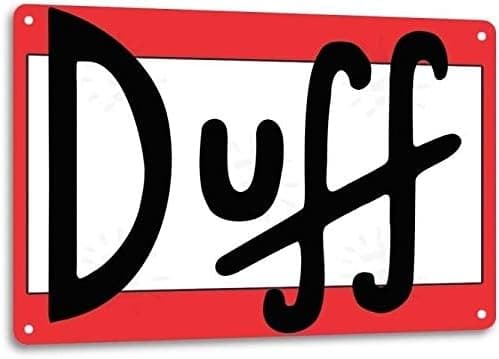 Duff Beer Logo Retro Cartoon The Simpson Wall Bar Man Cave Decor Metal Tin Sign TIN Sign 7.8X11.8 INCH