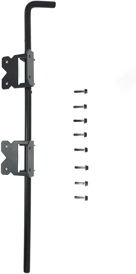 Cane Bolt Heavy Duty Gate Drop Rod 24 inch Steel with Black Finish -1 Pack