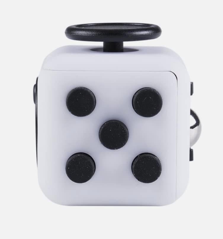 Office Desk Figdet Cube- Anxeity Stress Releiver Tool for Adults and Kids - Relaxing Toy - Asmr -Satisfiying (Black and White)