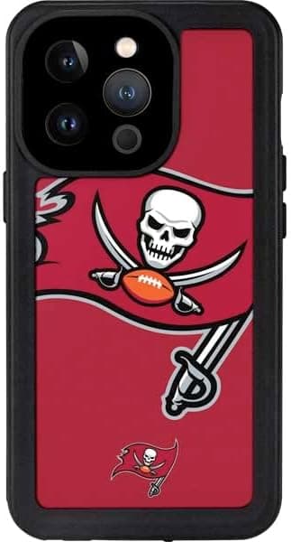Skinit Waterproof Phone Case for iPhone 13 Pro - Officially Licensed NFL Tampa Bay Buccaneers Large Logo Design