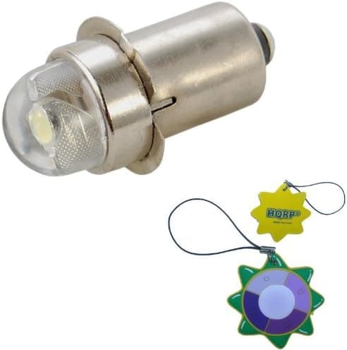 HQRP 45 Lumens 0.5w LED Replacement Flashlight Bulb For 2 3 4 5 6 D Cell Lanterns Flashlights Torchs 1v - 9V plus HQRP Sun Meter