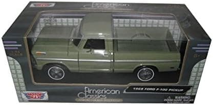 1969 Ford F-100 Pickup Truck Green 1/24 by Motormax 79315