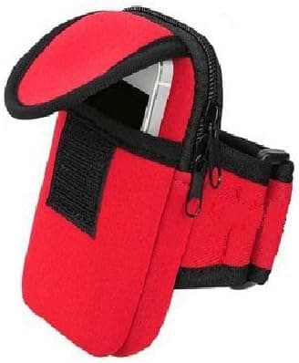 DMtse Sport Armband Case Holder Bag Case With Armband For Apple iphone 4, 4s, 5, 5s (RED)