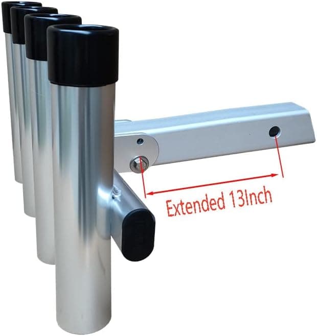 Brocraft Hitch Mount 4 Pole Rod Holder/Hitch Mount Fishing Rod Rack/Truck Rod Rack