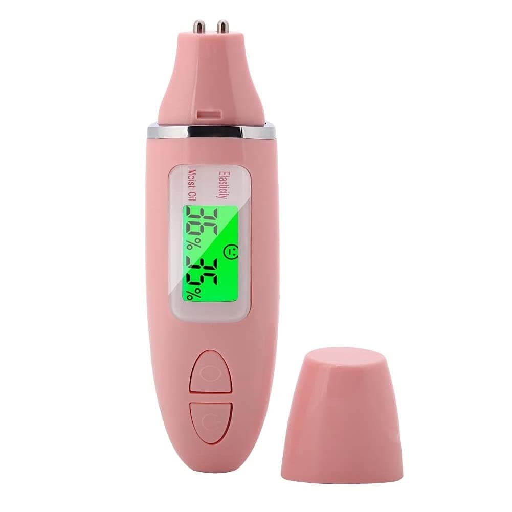 Digital Skin Moisture Oil Sensor, Skin Analyzer Tester Water Oil Monitor LCD Display Monitoring Meter for Face and Body