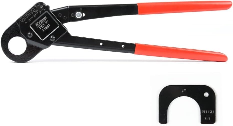 iCrimp PEX 1-inch Crimping Tool, for Copper Pex Crimp Rings and Fittings, with Go/No-Go Gauge,Angled Head,suits All US F1807 Standards