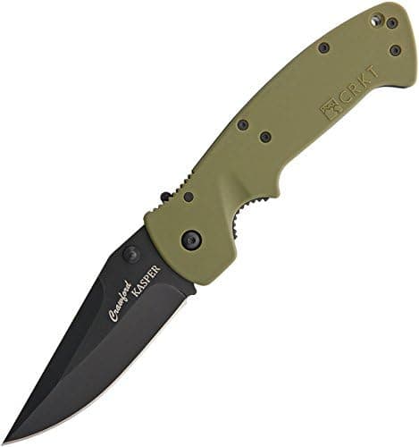 CRKT Crawford Kasper Liner Lock Knife OD Green Zytel (3.75" Black) - 6773KOD