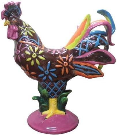 Westland Giftware Sharon Neuhaus Ceramic Rainbow Sherbert Rooster Figurine, 10-Inch
