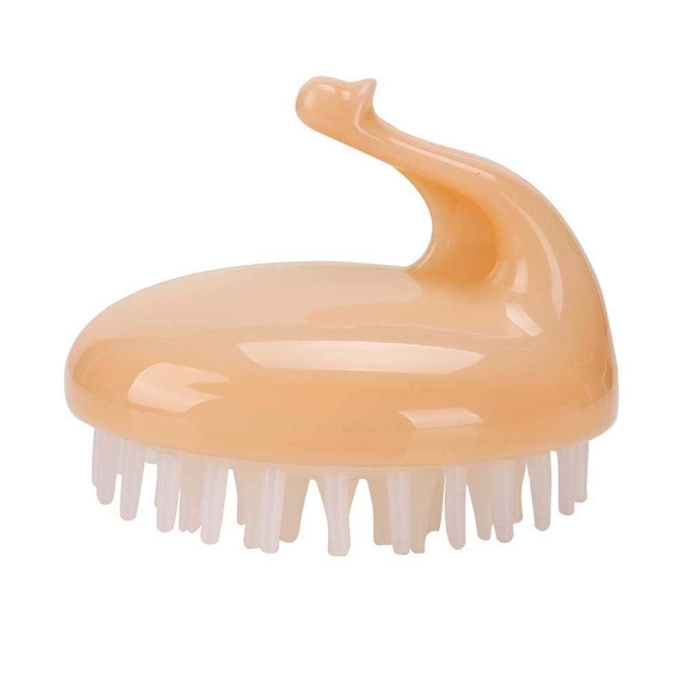 Hair Scalp Massager, Shampoo Brush with Soft and Durable Silicon Bristles, Latest Improved Scalp Care Brush by MEETWIN. (Pink Orange)