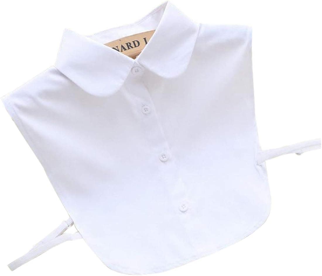 Vertvie Women's Peter Pan Half Shirt Detachable Fake Collars Blouse Dickie
