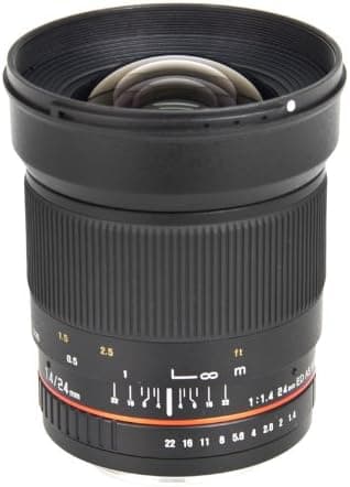 Bower Ultra-Fast Wide-Angle 24mm Focus 1.4 Lens for Pentax (SLY2414P)