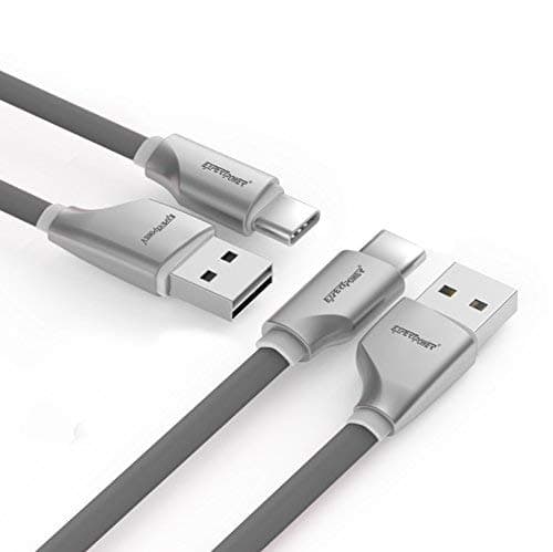 2 Pack ExpertPower USB-C/Type C to USB A Cable (6.6ft) | 3A Fast Charging & 5Gbps Data Transfer | Seamless & Reversible Ports | Compatible with Samsung Galaxy S8, S9, S8+, Note 8, MacBook, Nintendo