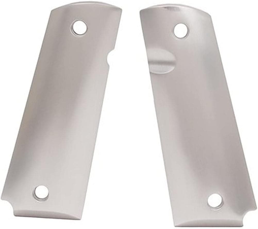 Hogue Colt & 1911 Government Grips Aluminum Brushed Gloss Clear