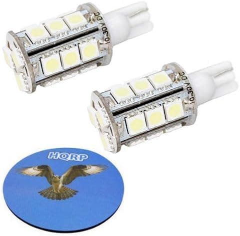 HQRP 2-pack Brightest T10 Wedge Base 18 LEDs LED Bulbs Warm White Replacement for Malibu Landscape light/Intermatic Landscape light plus Coaster