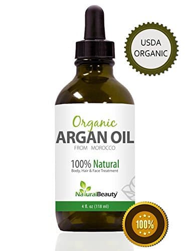 Moroccan Argan Oil - For Amazing Hair, Face, Skin, & Nails, Our 100% Natural & Organic Anti-Aging Argan Oil Dramatically Reduces Wrinkles, Moisturizes Skins and Prevents Frizz. This Powerful Antioxidant Gives Hair, Skin & Nails Renewed Life, Strength and Vitality, Big Bottle, By Natural Beauty Brand