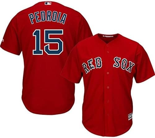 Majestic Dustin Pedroia Boston Red Sox #15 Youth Alternate Red Cool Base Jersey (Youth Large 14/16)