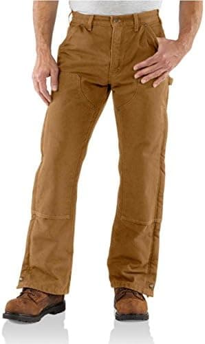 Carhartt Men's Sandstone Waist Overall Quilt Lined Work Pant