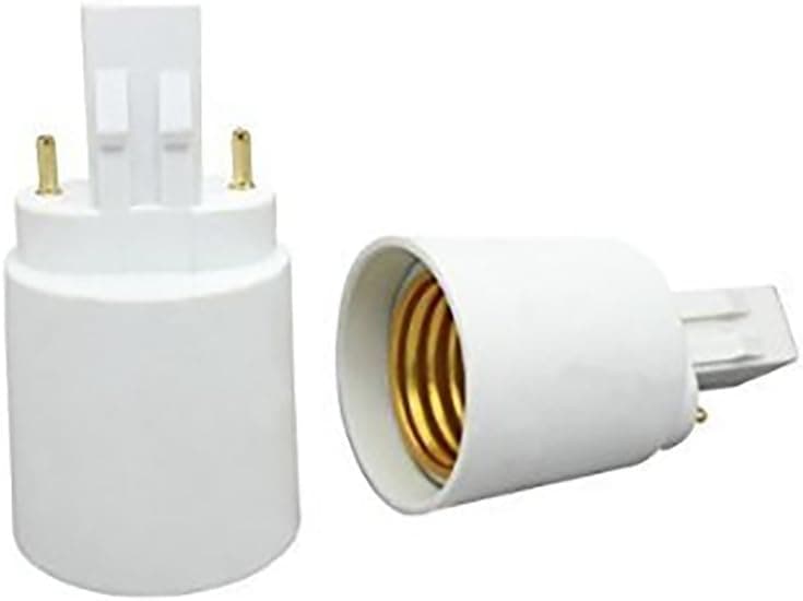 E-Simpo Gx23 to E26 Adapter, Gx23 to E26/e27 Lamp Base Converter, 2Pin Light Sockets Adapter, Need Bypass Ballast and Rewire. Double Tab.2P in Parallel (200-Pack)