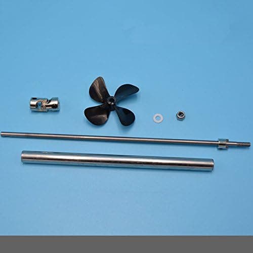 1Set Model Boat Stainless Steel 4mm Shaft Drive Shaft 4 Blades Propeller 300mm Hard Shaft D50mm