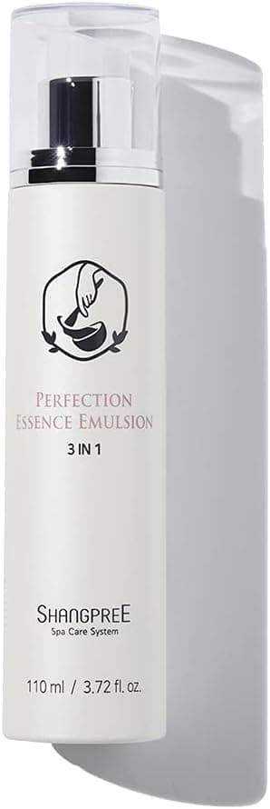 SHANGPREE Perfection Essence Emulsion (110ml / 3.7 fl.oz.), 3-in-1 Toner + Essence + Emulsion all in one, face & neck cream, Premium Korean Skin Care
