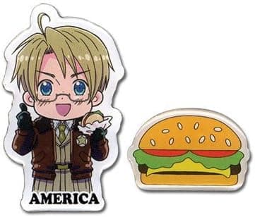 Hetalia Axis Powers America & Burger Pin Set