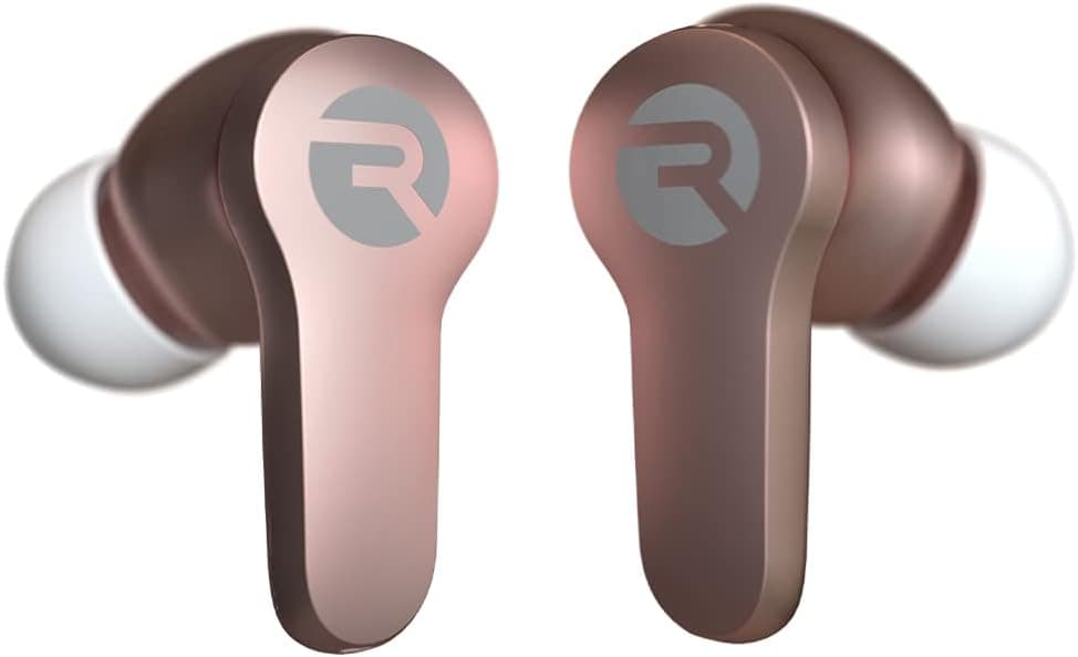 Raycon The Work Earbuds Bluetooth Wireless Earphones with Microphone- Stereo Sound in-Ear Bluetooth Headset True Wireless Earbuds with 32 Hours of Battery Life (Rose Gold)