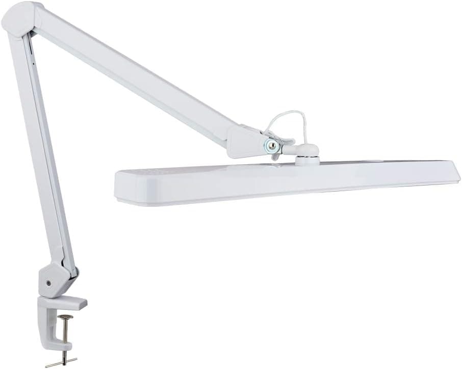 Neatfi (New Model XL 2,500 Lumens LED Task Lamp, 30W Super Bright Desk Lamp, 162 Pcs SMD LED, Eye-Caring LED Lamp (Non-CCT with Clamp, White)