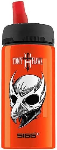 Sigg Tony Hawk Little Skater Water Bottle, 0.4-Liter, Orange