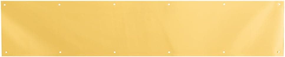 Prime-Line J 4703 6 inch x 34 inch, Aluminum, Door Kick, Polished Brass Plated