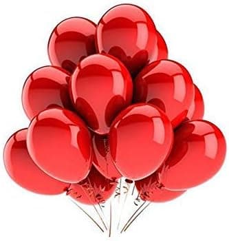 Metallic red Balloons 10" Inch Anniversary Party Decoration(Red,Pack of 50) Birthday Party Balloons