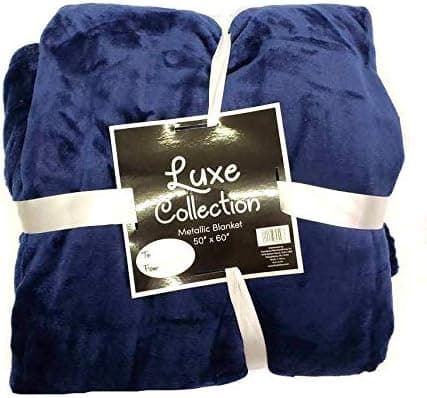 Empire Home Queen Size Velvet Blanket - SO SO Soft!!! (Navy)