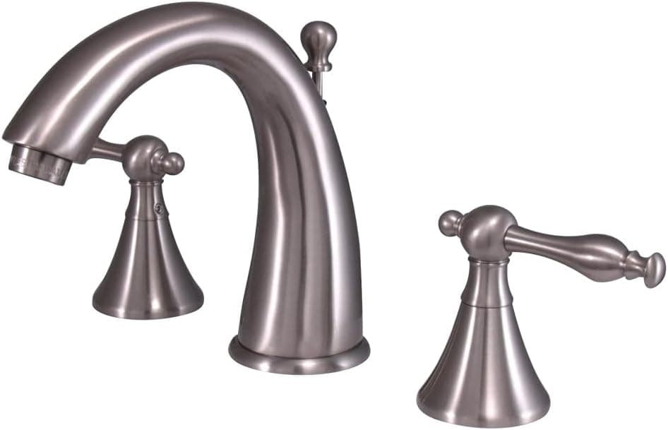 Kingston Brass KS2978NL Naples Widespread Lavatory Faucet, Brushed Nickel