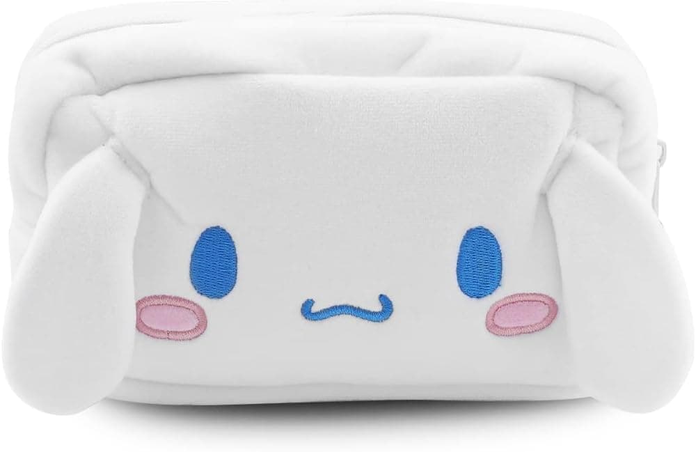U-CHYTY Cartoon Kitty Makeup Bag Anime Plush Cosmetics Case Kitty Makeup Case Kitty Capacity Bag for Women Girl