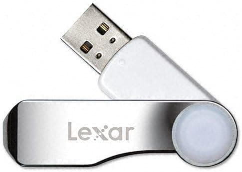 Lexar 2GB Jumpdrive Swivel 360 Degree Cap with Sleek Stainless Steel Design JDSW2GB-431