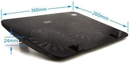 Niceshop New design USB Super Ultra Thin Fan Laptop Cooling Pad Notebook Radiator Silent Fan for 14 Inch 15.6 Inch Computer Notebook,Hp,Dell Notebook,Apple Macbook (Black 15.6 Inch)