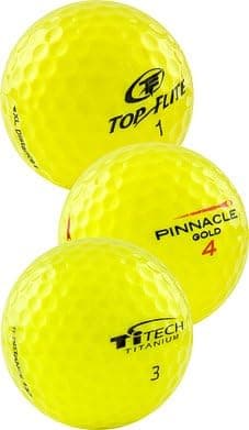 72 Mint Yellow Mix Used Golf Balls AAAAA - 6 Dozen