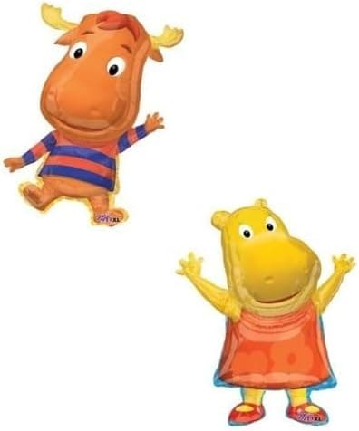 CakeDrake Tyrone and Tasha Backyardigans (2) Mylar Balloons Decorations Party Kit Set
