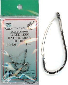 Dolphin Weedless Baitholder Hooks - 3/0