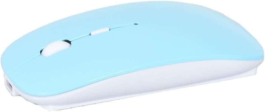 Bluetooth 4.0 + 2.4G Wireless Dual Mode 2 in 1 Rechargeable Mouse 1600 DPI Ergonomic Portable Optical Mice for Laptop PC Tablet (Blue)