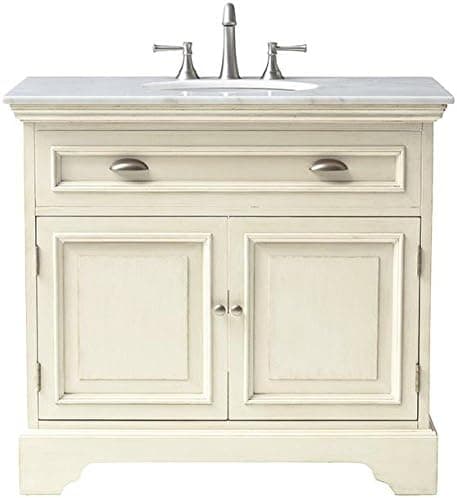 Home Decorators Collection Sadie Single Bath Vanity, 35" Hx38 Wx21.5 D, Antique Cream